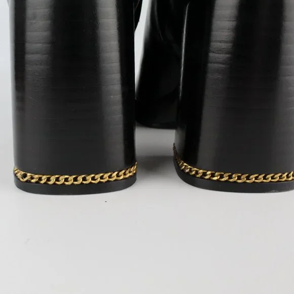 New TORY BURCH Ruby High Block Heel Leather Booties